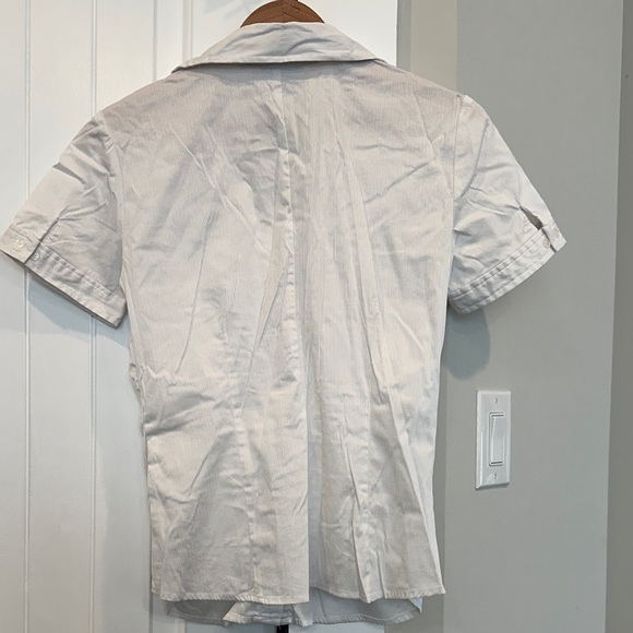 New York & Company White Casual Button Down Shirt - Picture 4 of 5